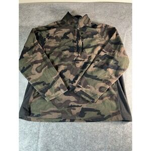 Starter Men's Quarter Zip Fleece Pullover Camouflage Green Size XL (46-48)